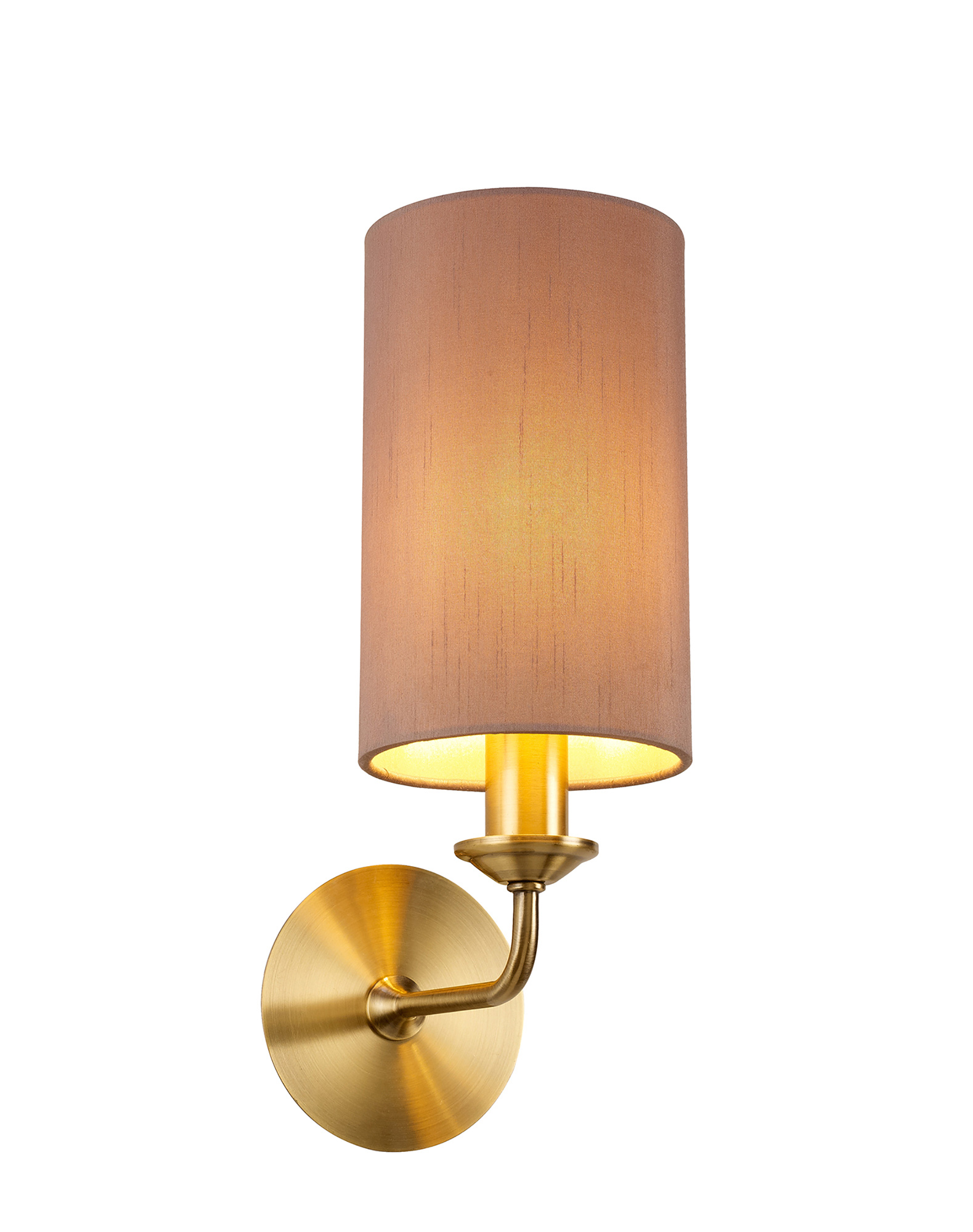 DK0044  Banyan Wall Lamp 1 Light Antique Brass, Taupe/Halo Gold